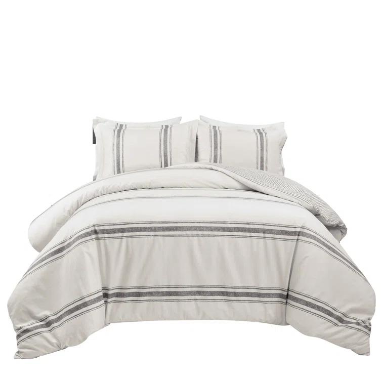 Farmhouse Standard Cotton Reversible Comforter Set