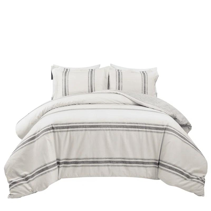 Farmhouse Standard Cotton Reversible Comforter Set