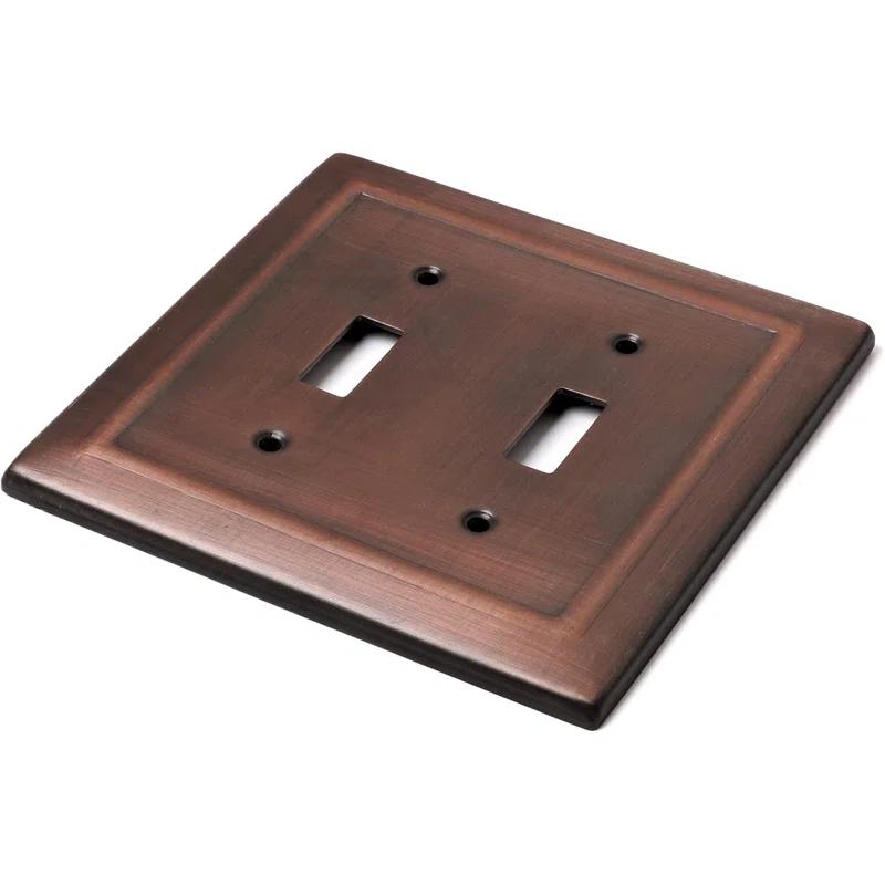 Monarch Abode Architectural 2 - Gang Toggle Light Switch Standard Wall Plate (Set of 2)