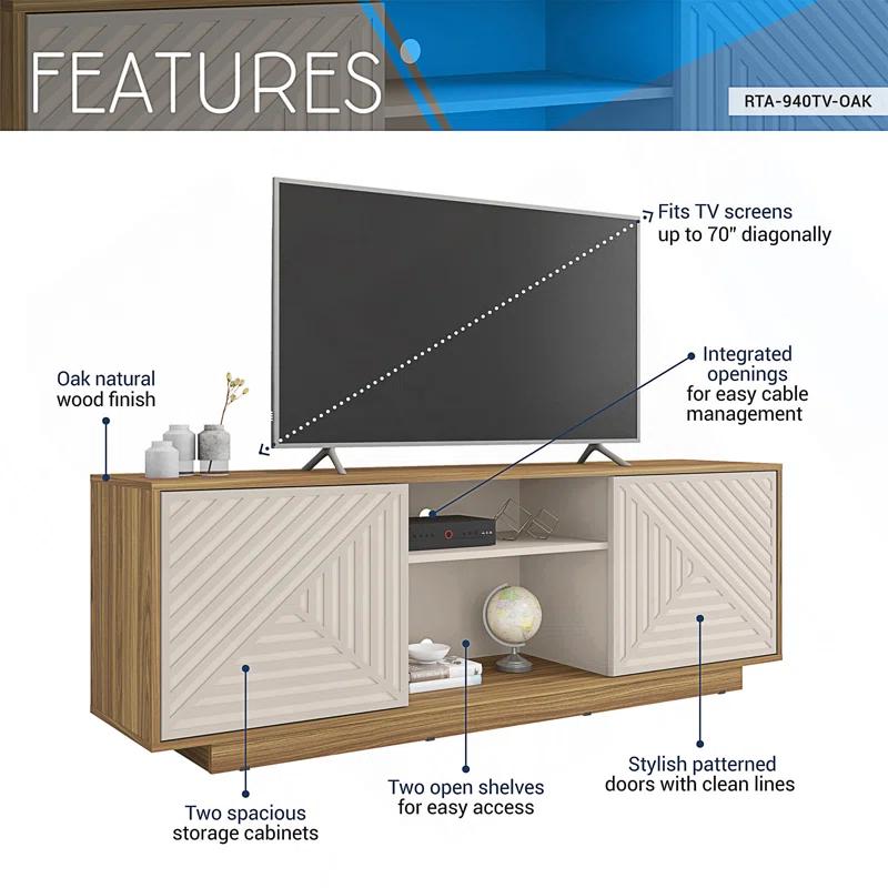 Hokku Designs Techni Mobili Modern TV Stand For Tvs Up To 70"