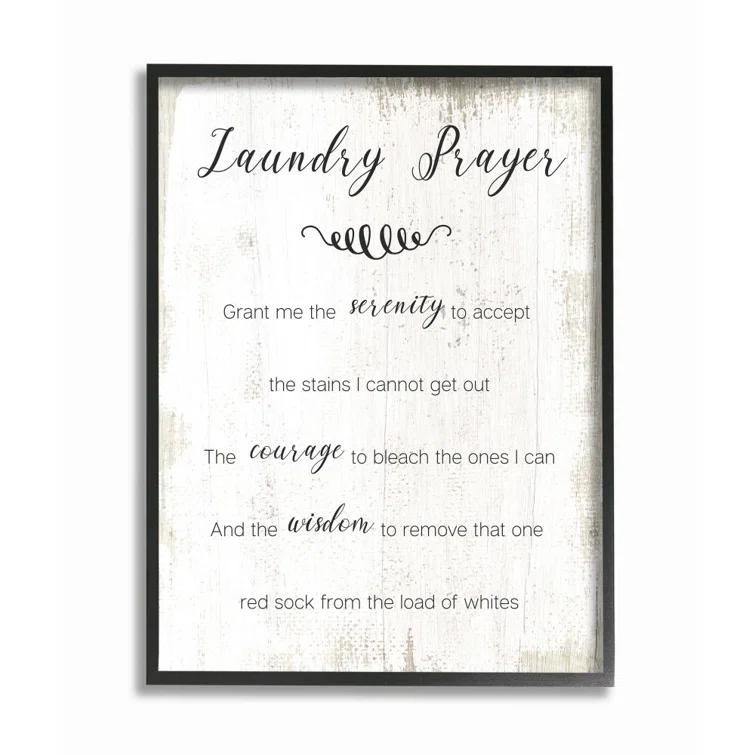 Stupell Industries " Family Laundry Room Prayer Faith Inspired Humor " by Daphne Polselli