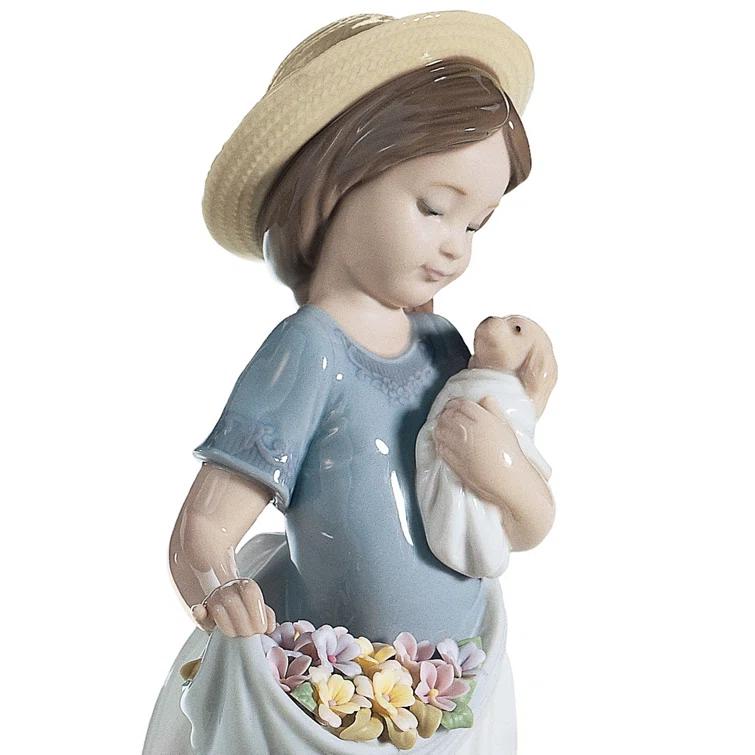 Lladro A Romp in the Garden Girl Figurine