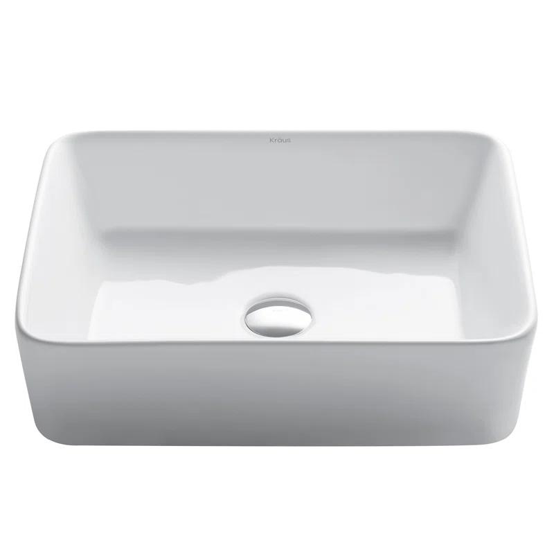 Kraus KCV-121 Thin ceramics Rectangular Vessel Bathroom Sink