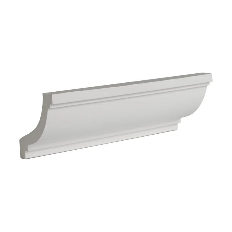 Architectural Products by Outwater L.L.C. 2 in x 2 in x 6 in Long Recycled Polystyrene Plain Crown Moulding Sample