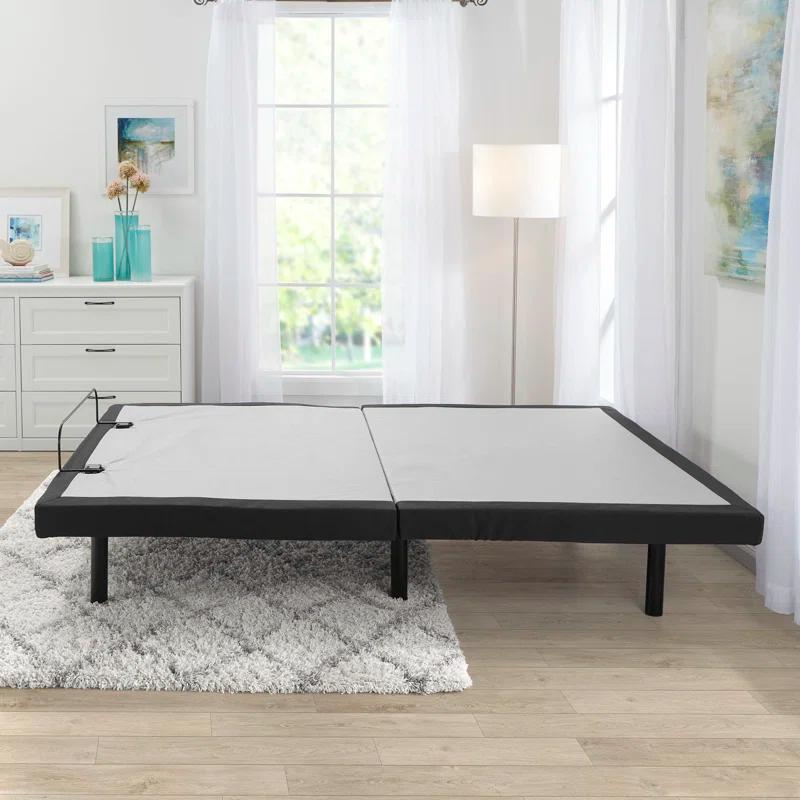 Clara Clark Clara Clark Massaging Zero Gravity, Zero Clearance Adjustable Bed with Wireless Remote, USB Ports & LED Lights