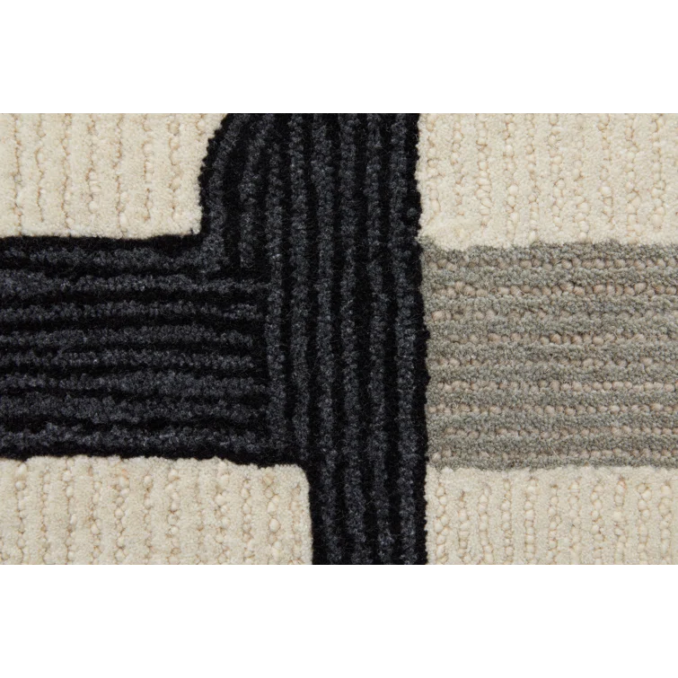 Nobu Architectural Mid-Century Modern Area Rug
