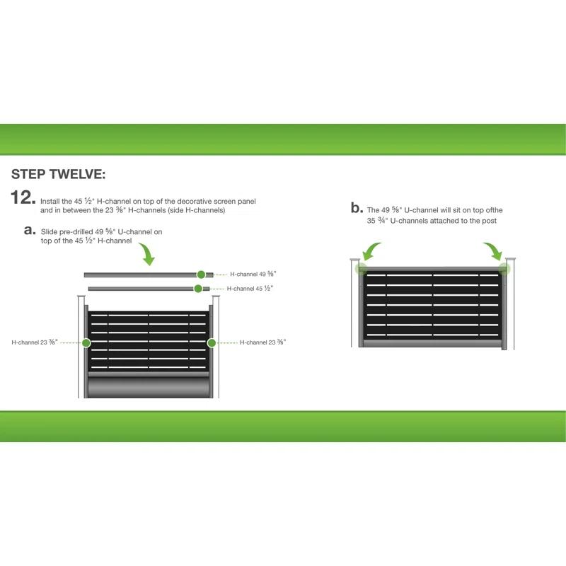 Barrette Outdoor Living 73.38'' H x 49.65'' W Vinyl Fencing Kits