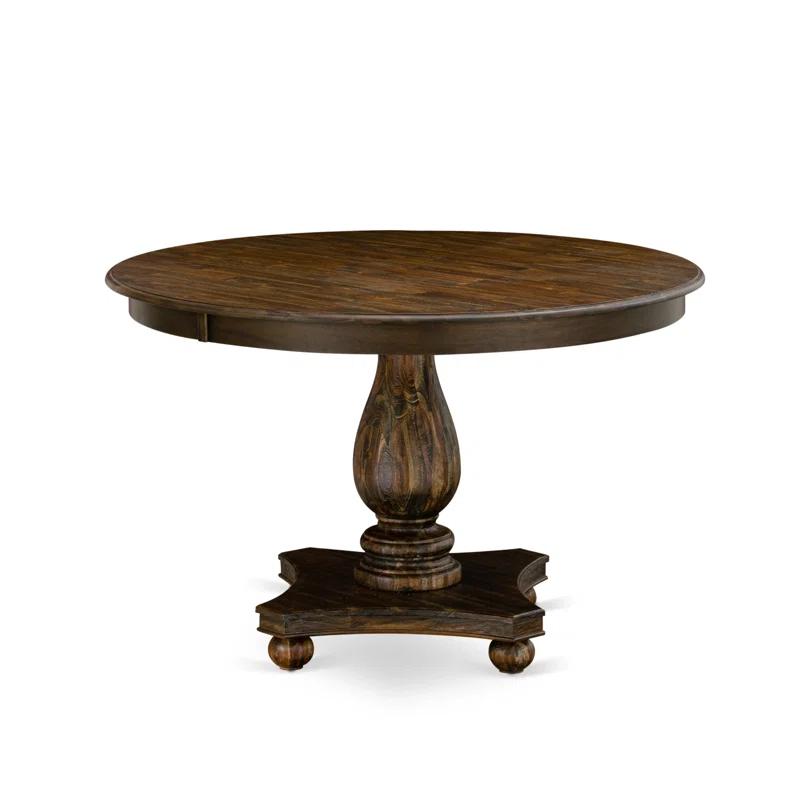 Red Barrel Studio® - Person Solid Wood Solid Wood Top Pedestal Dining Set