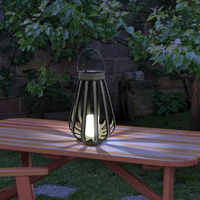 Alpine Solar Decorative Plastic Lantern w/ LED Light