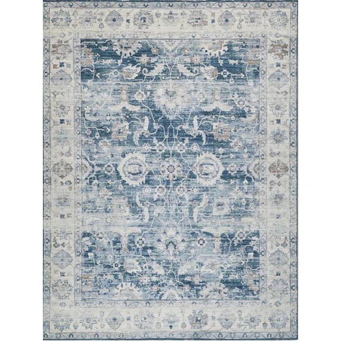 EXQUISITE RUGS The Met x Exquisite Rugs Vintage Looms Blue/Beige Area Rug
