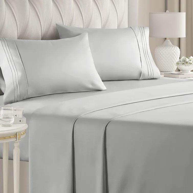 CGK Linens 4 Piece Sheet Set Premium Cooling, Soft & Wrinkle Free Sheet Set