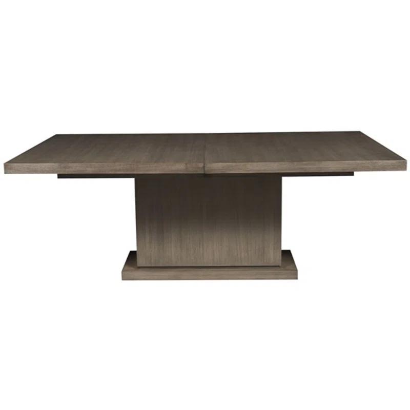 Vanguard Furniture Bradford Extendable Teak Solid Wood Pedestal Dining Table