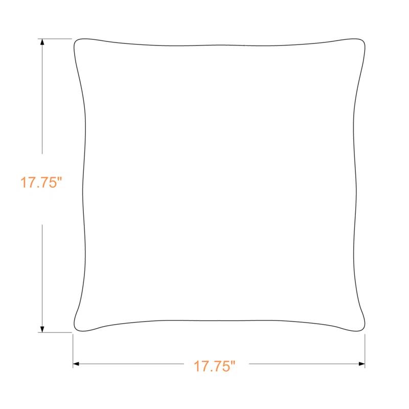 Monarch Specialties Inc. Pillows, Set Of 2, 18 X 18 Square, Insert Included, Accent, Sofa, Couch, Bedroom, Polyester (Set of 2)