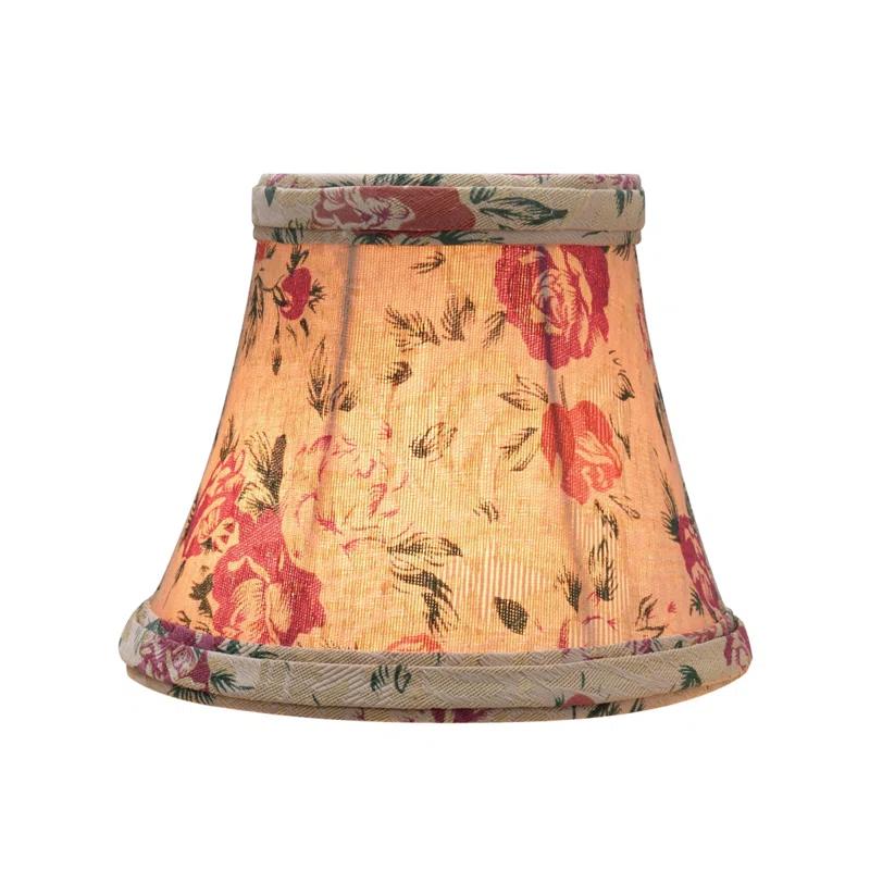 Aspen Creative Corporation 4'' H Jacquard Textured Fabric Bell Lamp Shade (Set of 2)