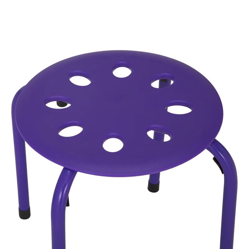 Assorted Color Plastic Stacking Classroom Stool (Set of 5)