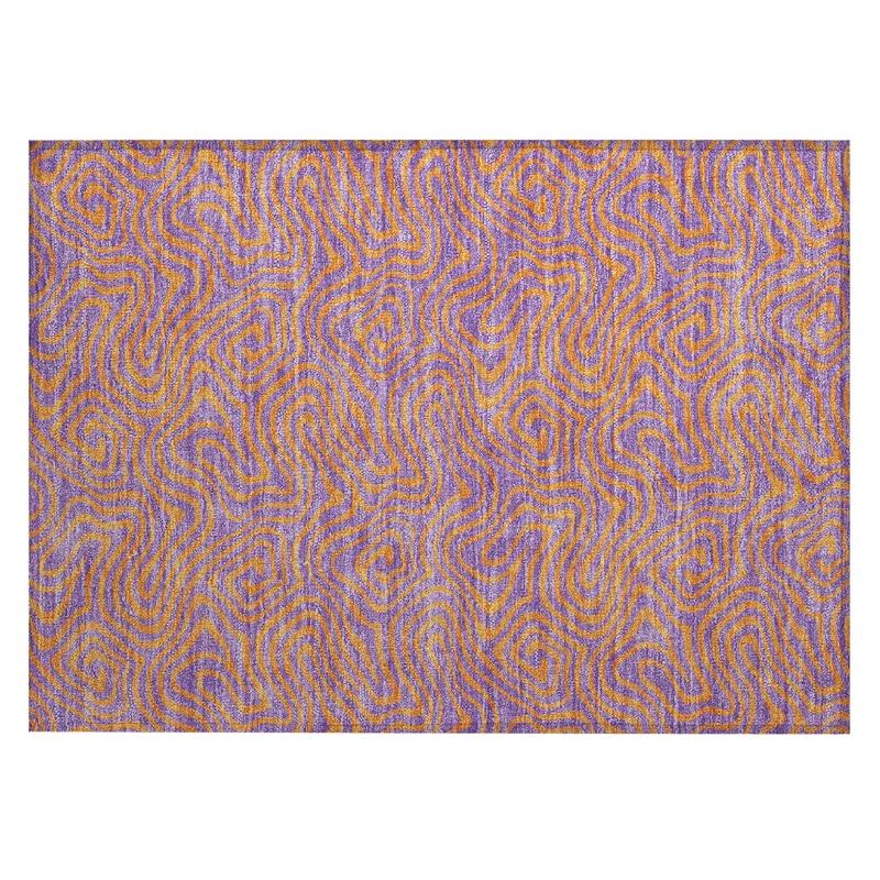 Machine Washable Indoor/Outdoor Chayden ACN1031 Brown 1'8" x 2'6" Rug