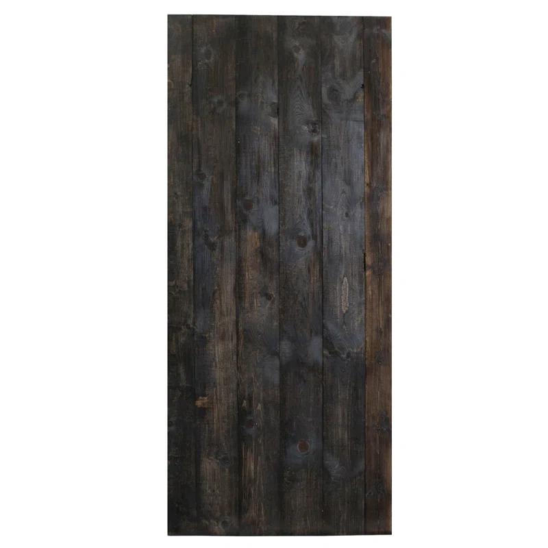 Calhome 84'' Solid Wood Paneled Painted without Installation Hardware Kit Barn Door