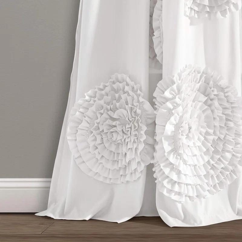 Lush Decor Synthetic Semi Sheer Single Curtain Panel Single Panel