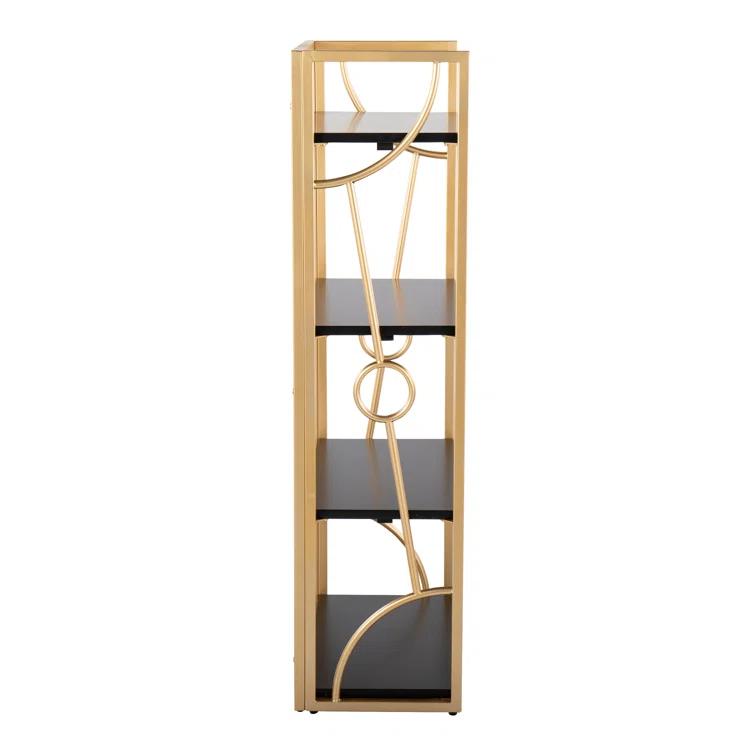 Everly Quinn Constellation Contemporary Bookcase In Metal And Wood By Lumisource
