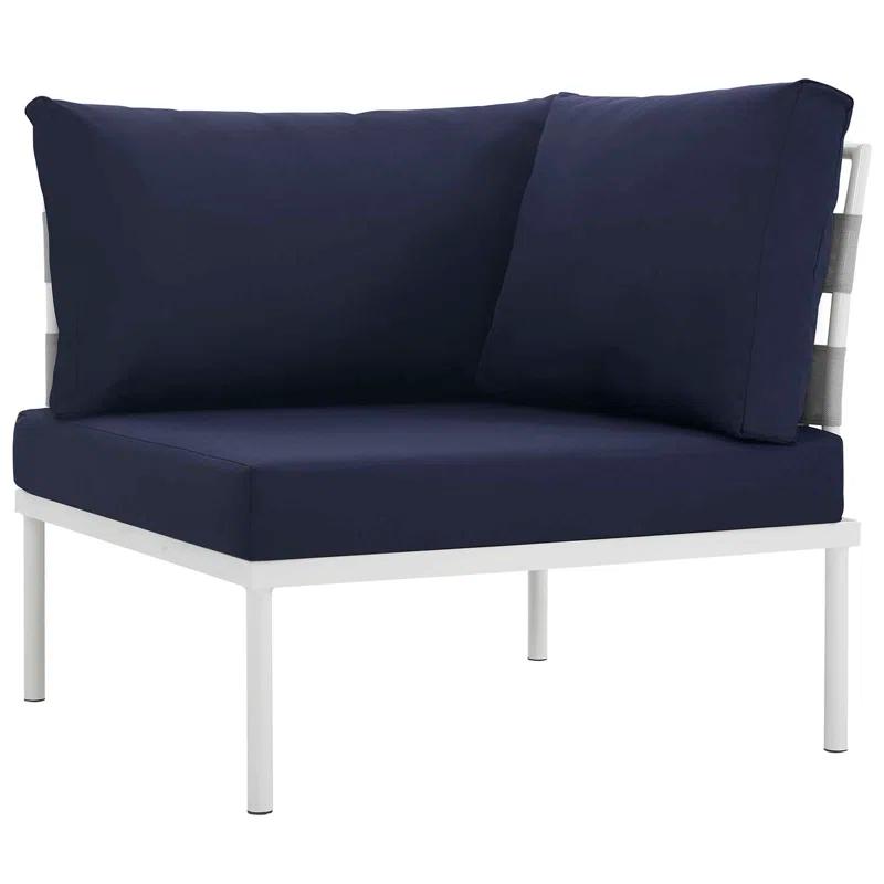 Modway Harmony 5 Piece Outdoor Patio Aluminum Sectional Sofa Set