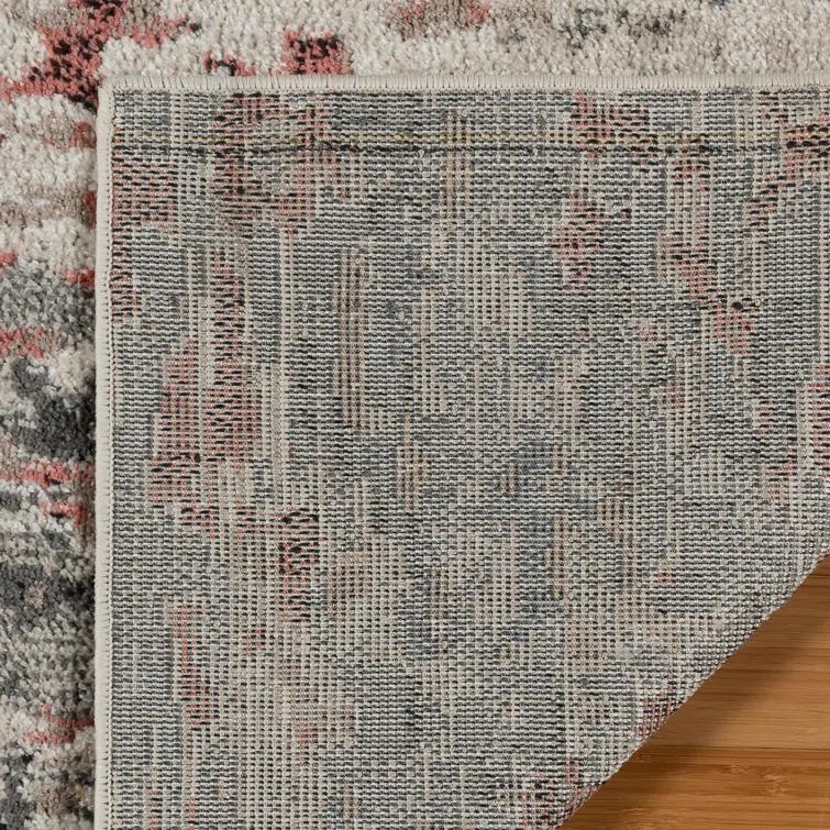 Bungalow Rose Maia Emne Modern Abstract Ivory Multi Polypropylene Area Rug