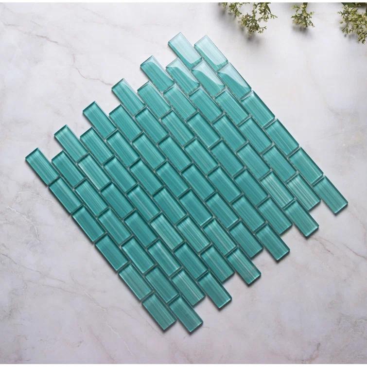 WS Tiles® Swimming Pool Series 1" x 2" Straight Edge Glass Mosaic Tile