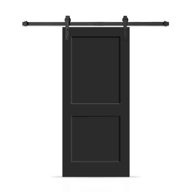 Calhome 2 Panel Shaker Painted Composite Modern Interior Sliding Barn Door with Hardware Kit