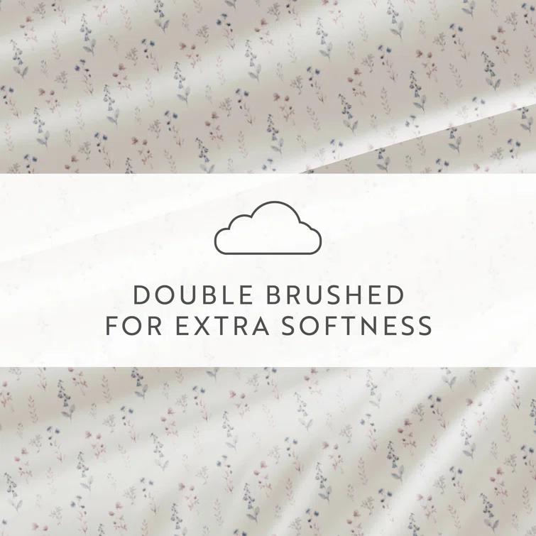 IEnjoy Home 4 Piece Sheet Set Patterned Microfiber Ultra Soft Bedding in Floral Dream