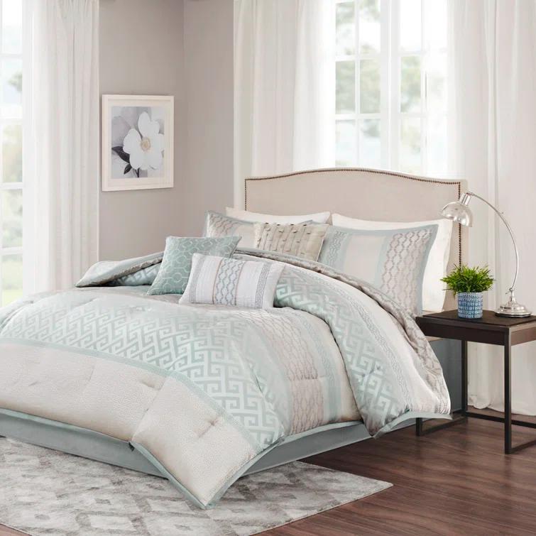 Madison Park Bennett 7 Piece Jacquard Comforter Set