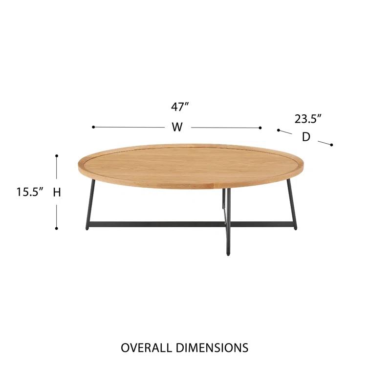 Gweneth Oval Coffee Table - Natural