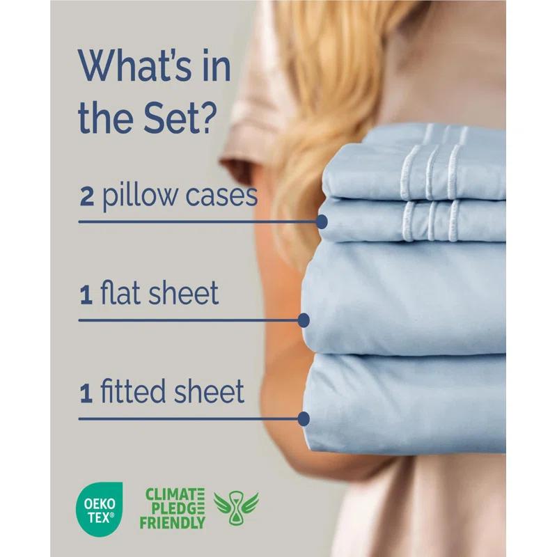CGK Linens 4 Piece Sheet Set Premium Cooling, Soft & Wrinkle Free Sheet Set