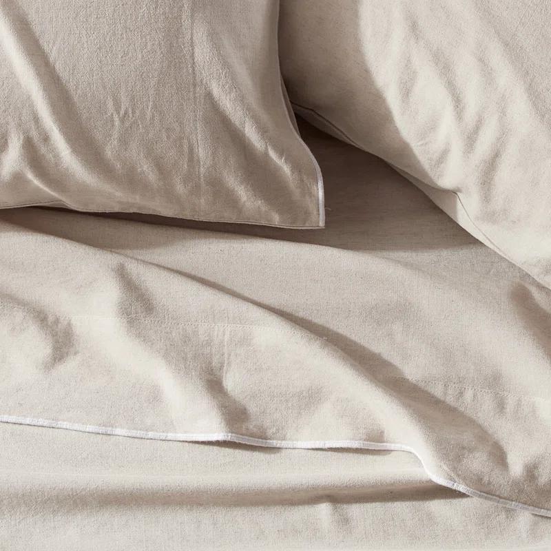 DKNY Pure Washed Linen Cotton Blend 4 Piece Sheet Set