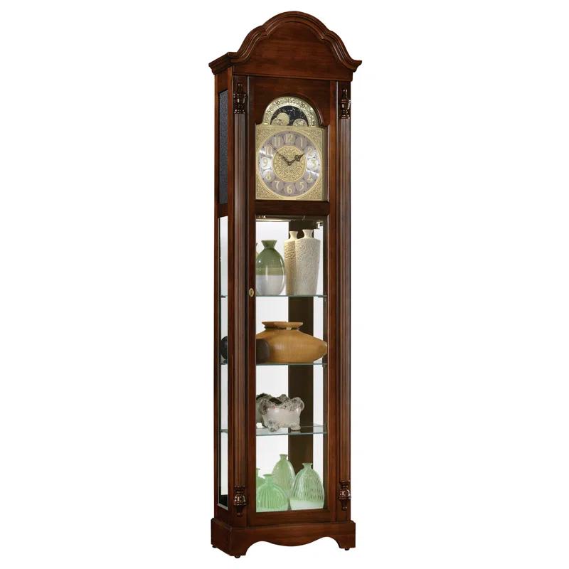 Ridgeway Clocks Clarksburg 79'' H Solid + Manufactured Wood Grandfather Clock with Adjustable Chime Volume