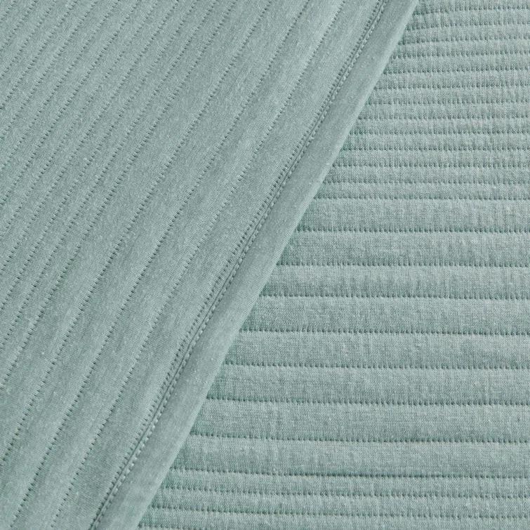 FreshFolds Jersey Cotton Blend Stitched Quilt Set with Shams