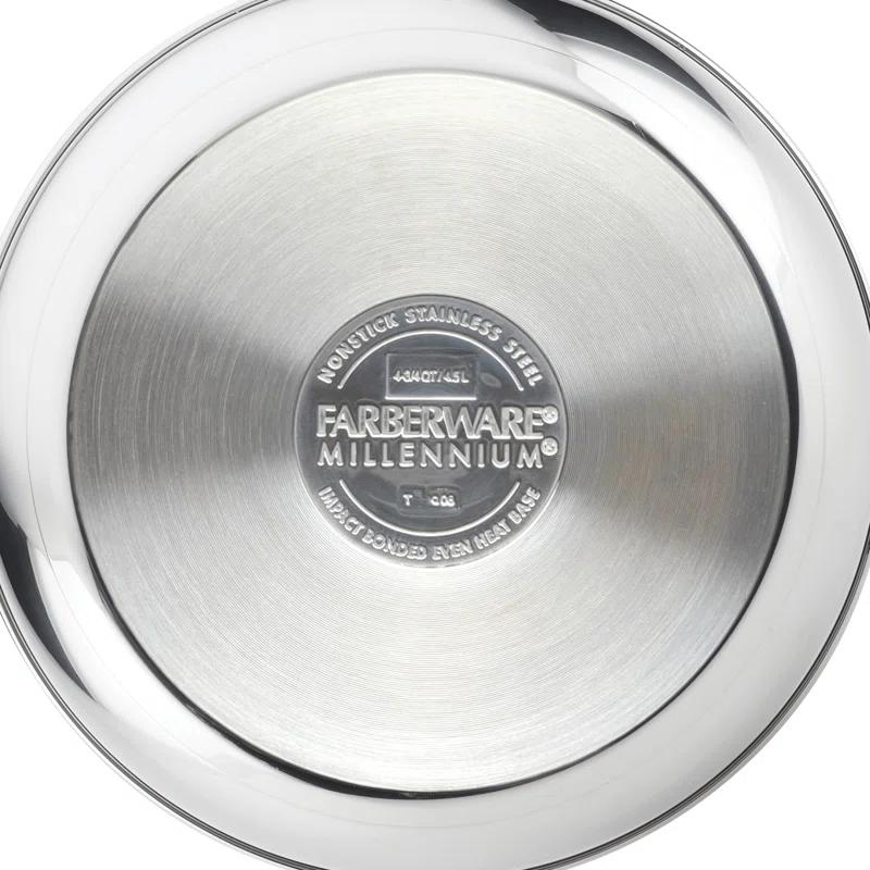 Farberware Farberware Millennium Stainless Steel Cookware Pots and Pans Set, 10 Piece, Silver