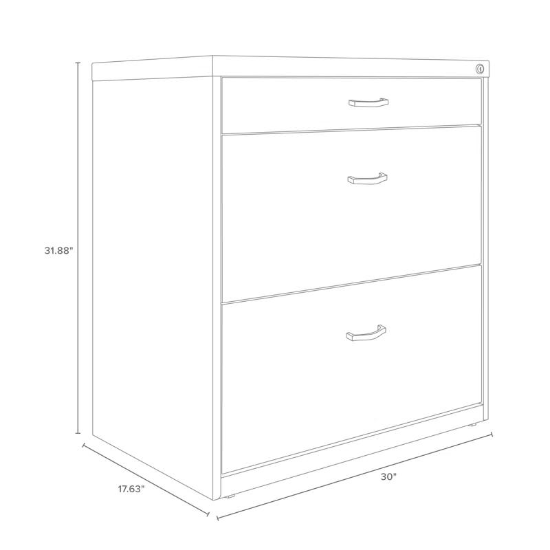 Inbox Zero Clete 30'' Wide 3 -Drawer Steel File Cabinet