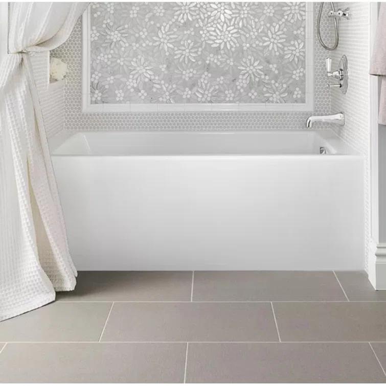 Hydro Systems Designer Sydney 60" x 30" Alcove Soaking Acrylic Bathtub SYD6030ATO-WHI-RH