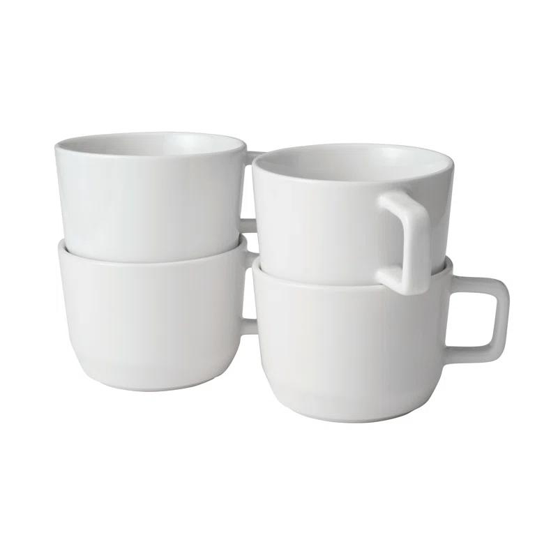 Austin Libbey 17.5-Ounce Large Porcelain Coffee Mug, Set Of 4, Himalayan Salt Pink (Set of 4)