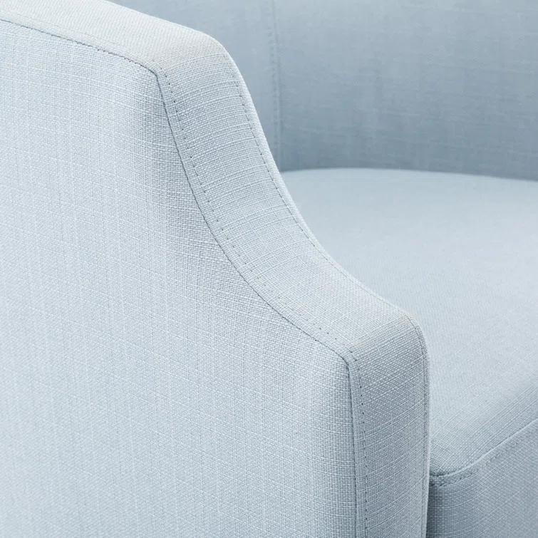 Three Posts™ Debbie Polyester Swivel Barrel Chair