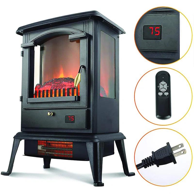 Lifesmart LifeSmart LifePro 1500W 3 Sided Electric Infrared Quartz Indoor Stove Heater
