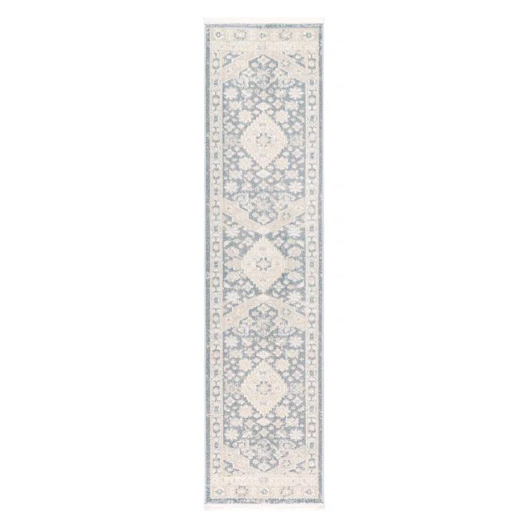 TOWN & COUNTRY EVERYDAY Rein Center Medallion Everwash Non-Slip Backing Washable Area Rug