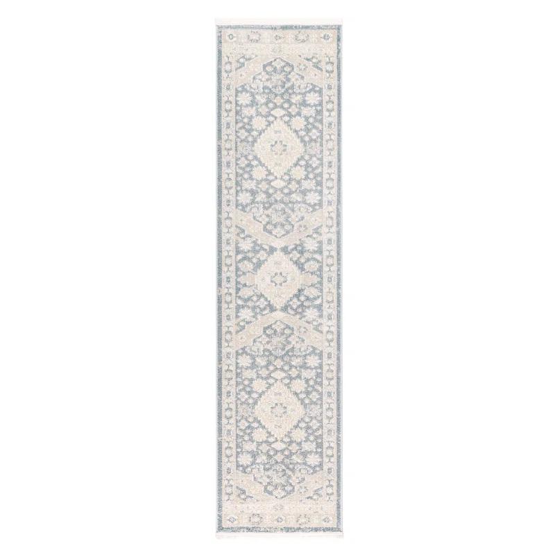 TOWN & COUNTRY EVERYDAY Rein Center Medallion Everwash Non-Slip Backing Washable Area Rug