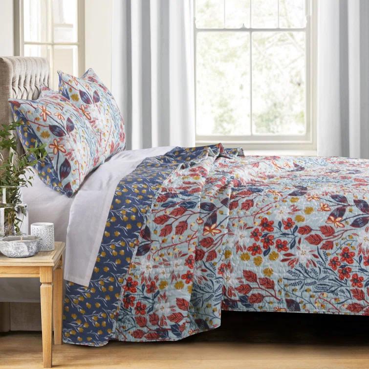 Barefoot Bungalow Koepp Perry Modern Bontanical Reversible Quilt Set