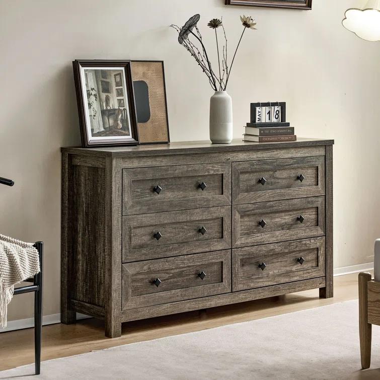Laurel Foundry Modern Farmhouse® Nieto 54'' W Unfinished 6 - Drawer Dresser