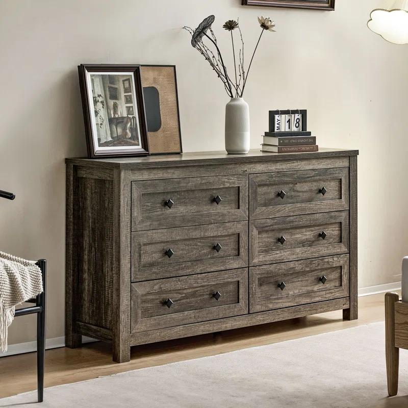 Laurel Foundry Modern Farmhouse® Nieto 54'' W Unfinished 6 - Drawer Dresser