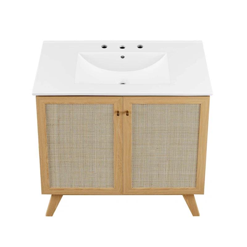 Modway Modway Soma 36'' Free Standing Single Bathroom Vanity with Manufactured Wood Top