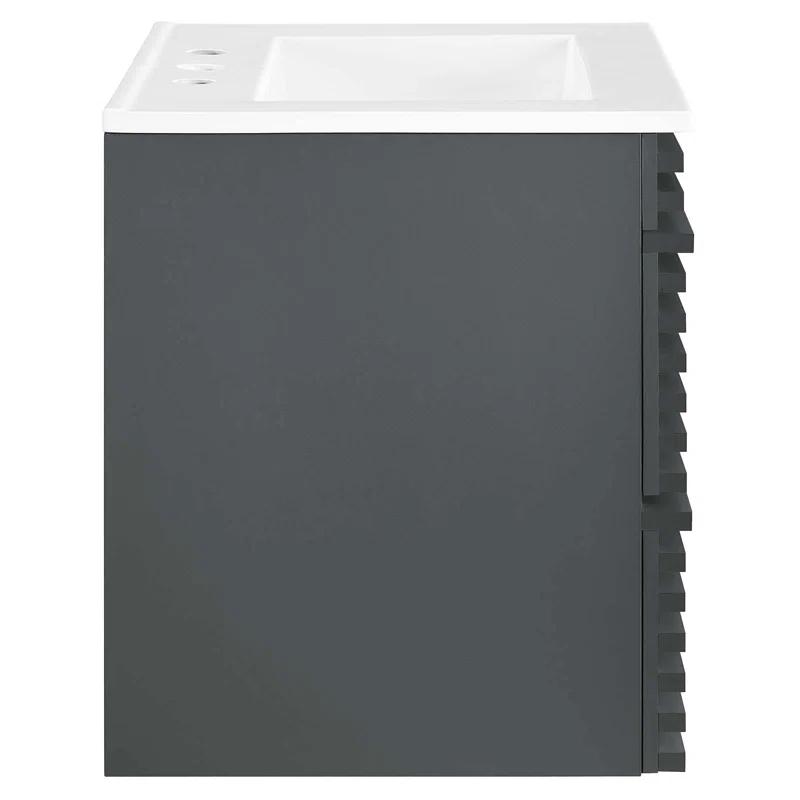 Trio Supply House Modway Render 24" Wall-Mount Bathroom Vanity