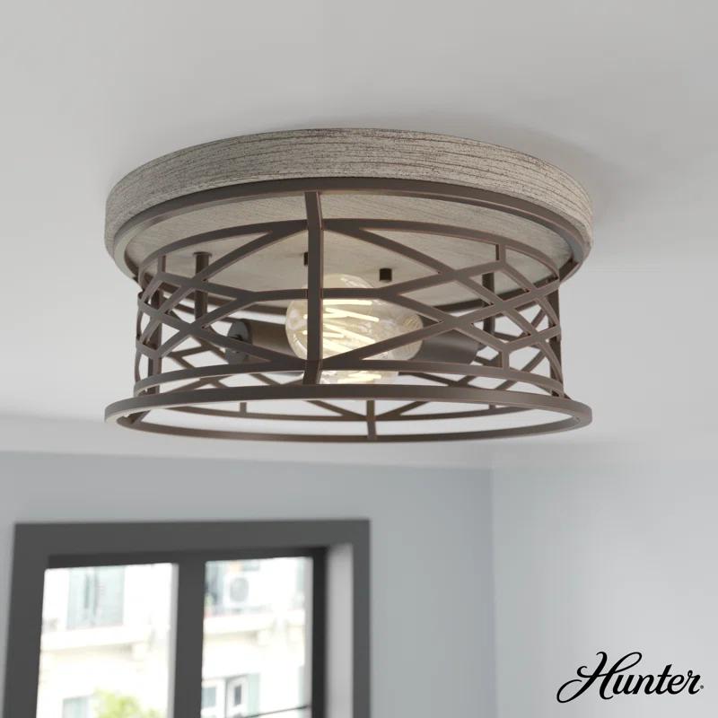 Langwood 2 - Light 13.25'' Unique/Statement Circle Flush Mount