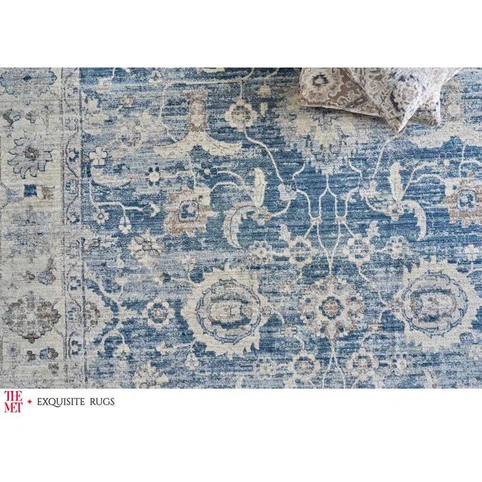 EXQUISITE RUGS The Met x Exquisite Rugs Vintage Looms Blue/Beige Area Rug