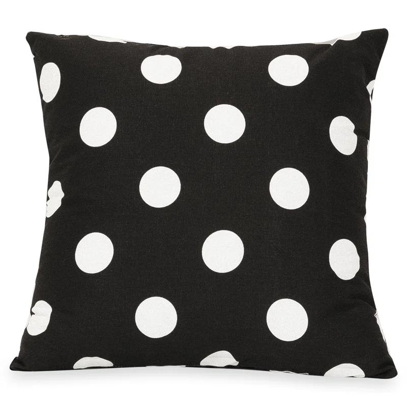 Polka Dot Polka Dots Cotton Reversible Throw Pillow